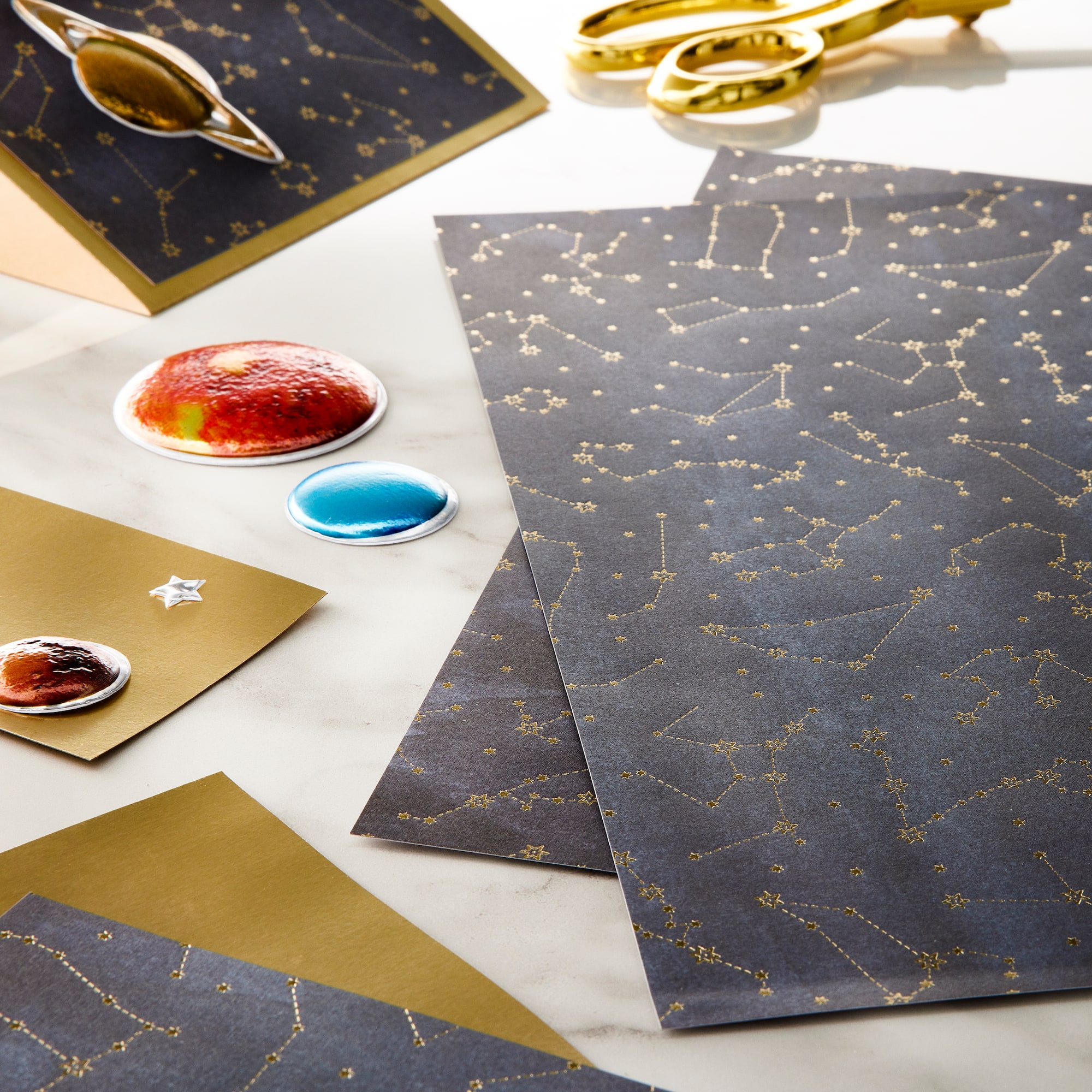 24 Pack: Foil Constellation Paper by Recollections™, 12" x 12"